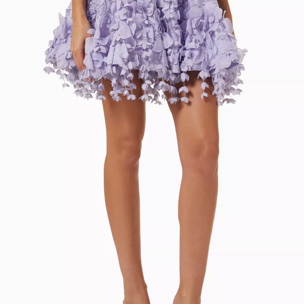 Zimmermann periwinkle high tide lace flip mini skirt - Picture 2 of 5